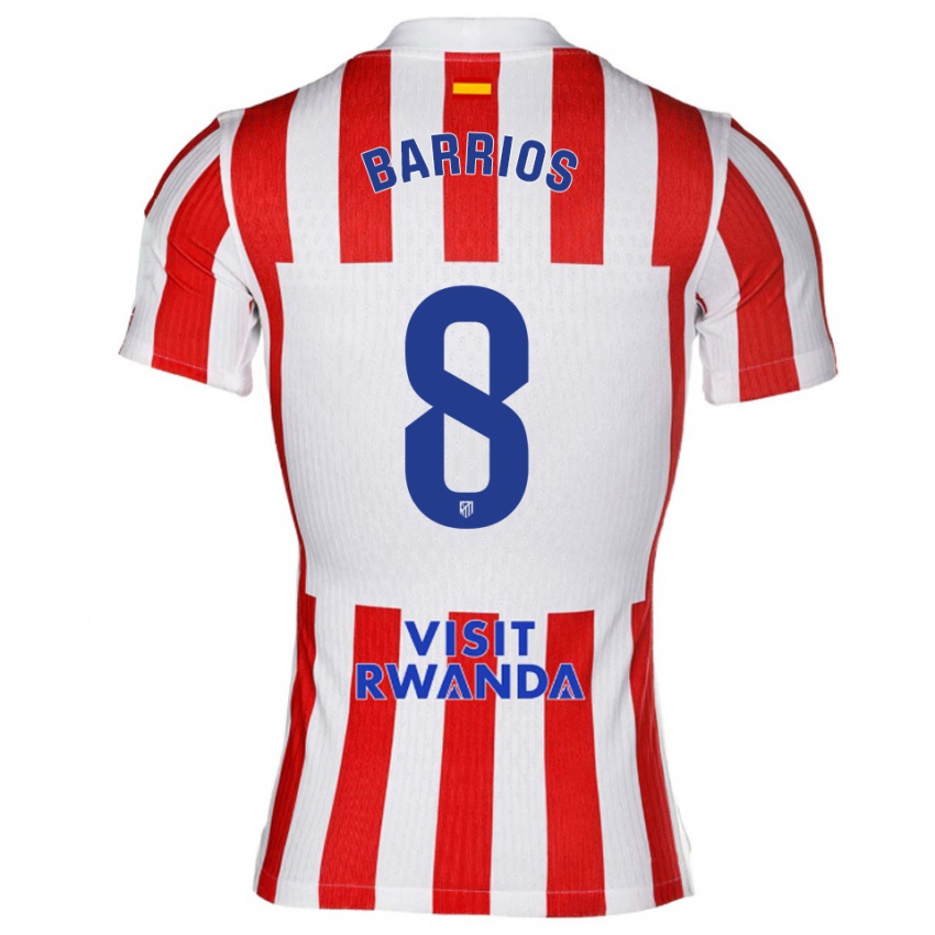 メンズパブロ・バリオス#8赤白ホームシャツ2025/26ジャージーユニフォーム