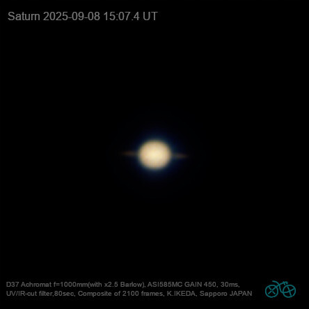 125876: 2024-09-07UT 土星 by ikeken - 天体写真ギャラリー