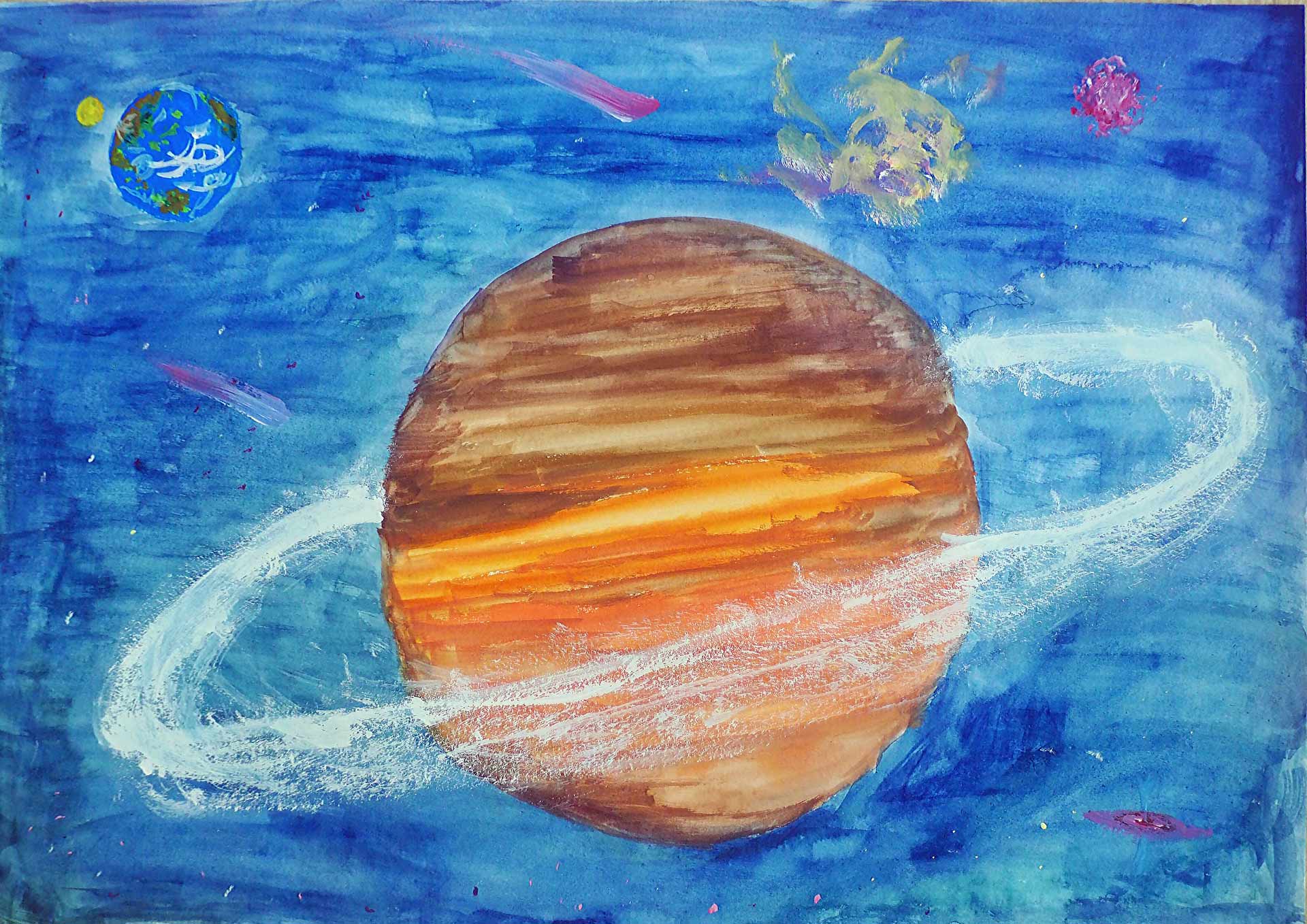 宇宙・私の夢」絵画展 (2025年) 小学1年生の作品 1 ぐんま天文台