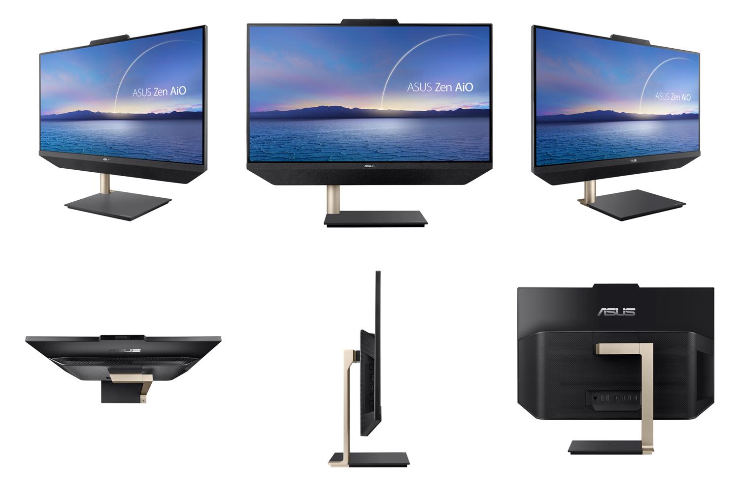 本体にファブリック素材を組み合わせた現代的なデザインの液晶一体型