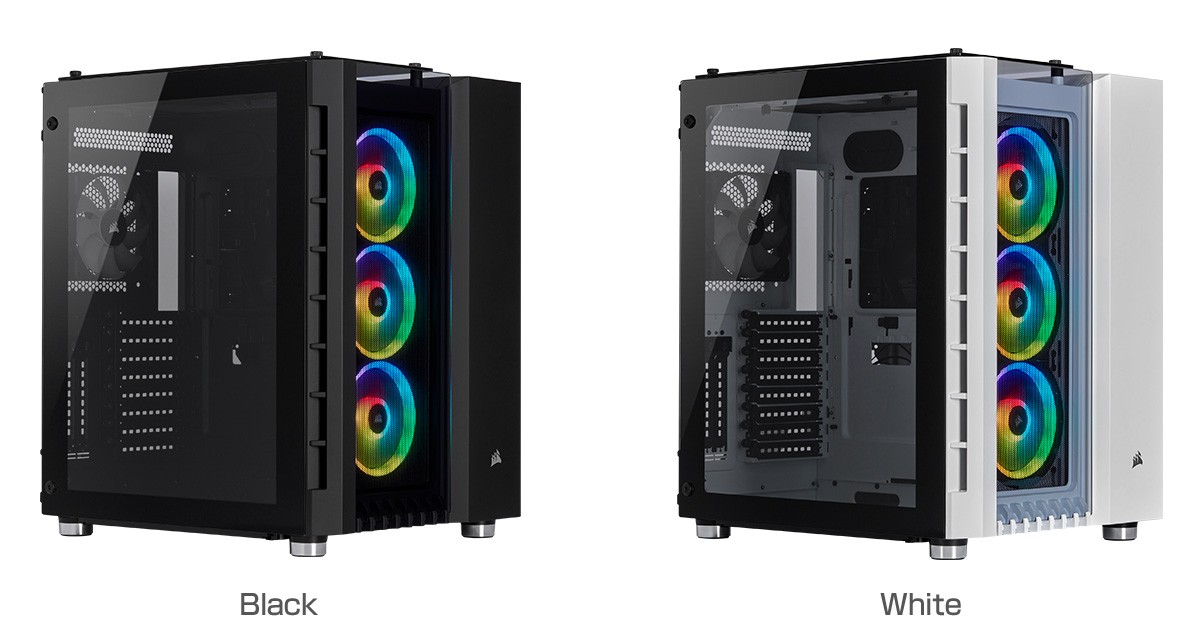 デュアルチャンバー構造を採用し3面強化ガラスとRGBファンを搭載する