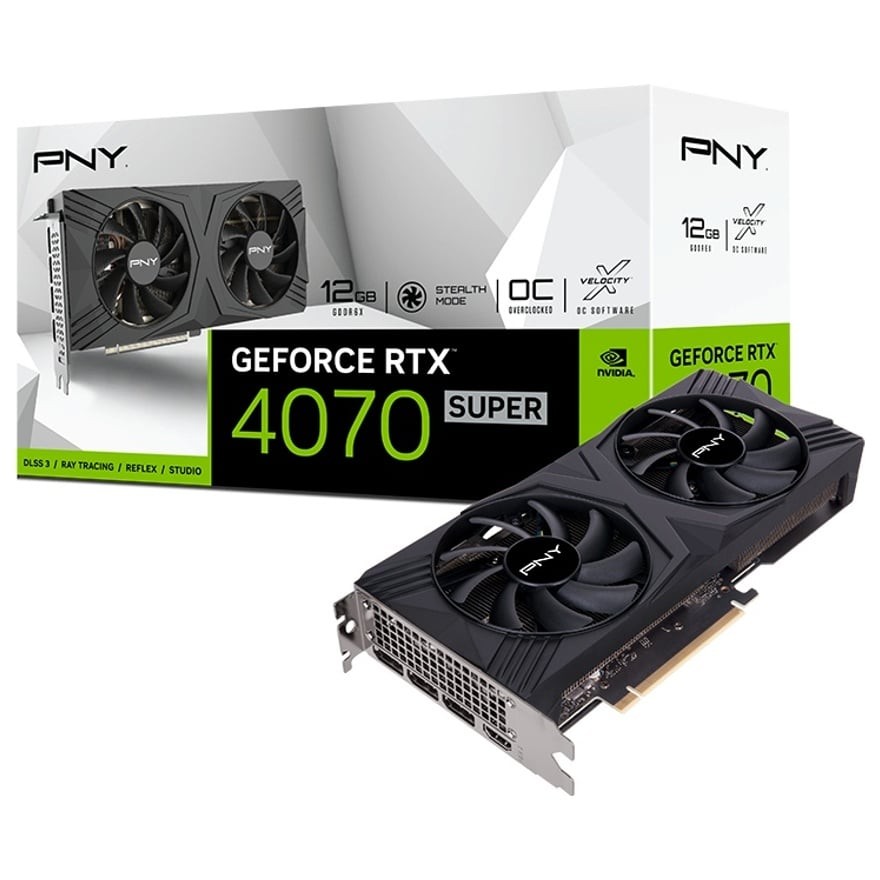 PNY GeForce RTX 4070 SUPER 12GB VERTO OC DUAL FAN | PNY
