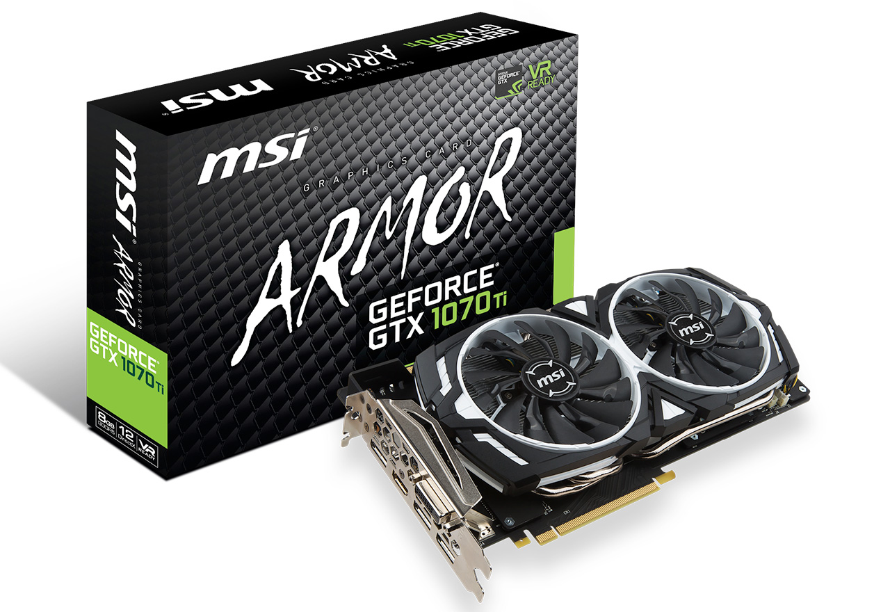 GeForce GTX 1070 Ti ARMOR 8G | MSI グラフィックボード GeForce GTX