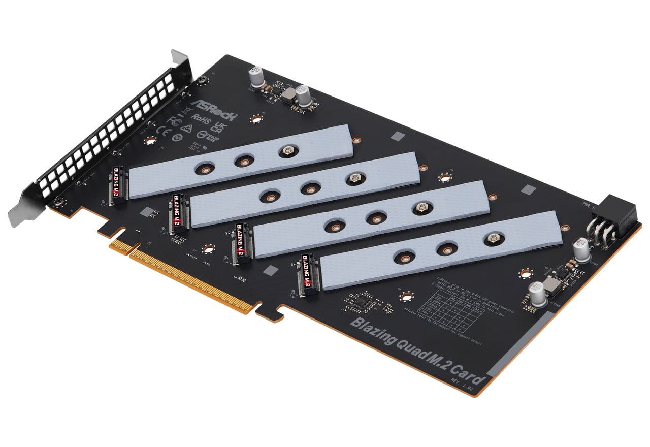 Blazing Quad M.2 Card | ASRock 拡張カード | 株式会社アスク