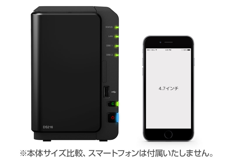 DiskStation DS216 | Synology 2ベイオールインワンNASキット | 株式
