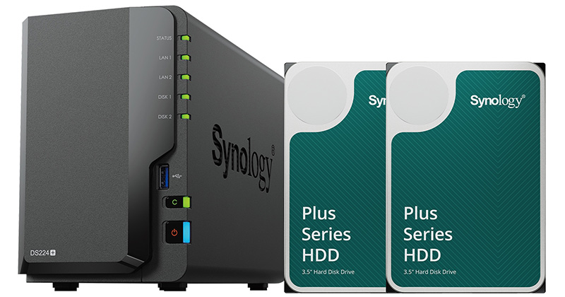 DiskStation DS224+ | Synology ビジネス向け 2ベイオールインワンNAS