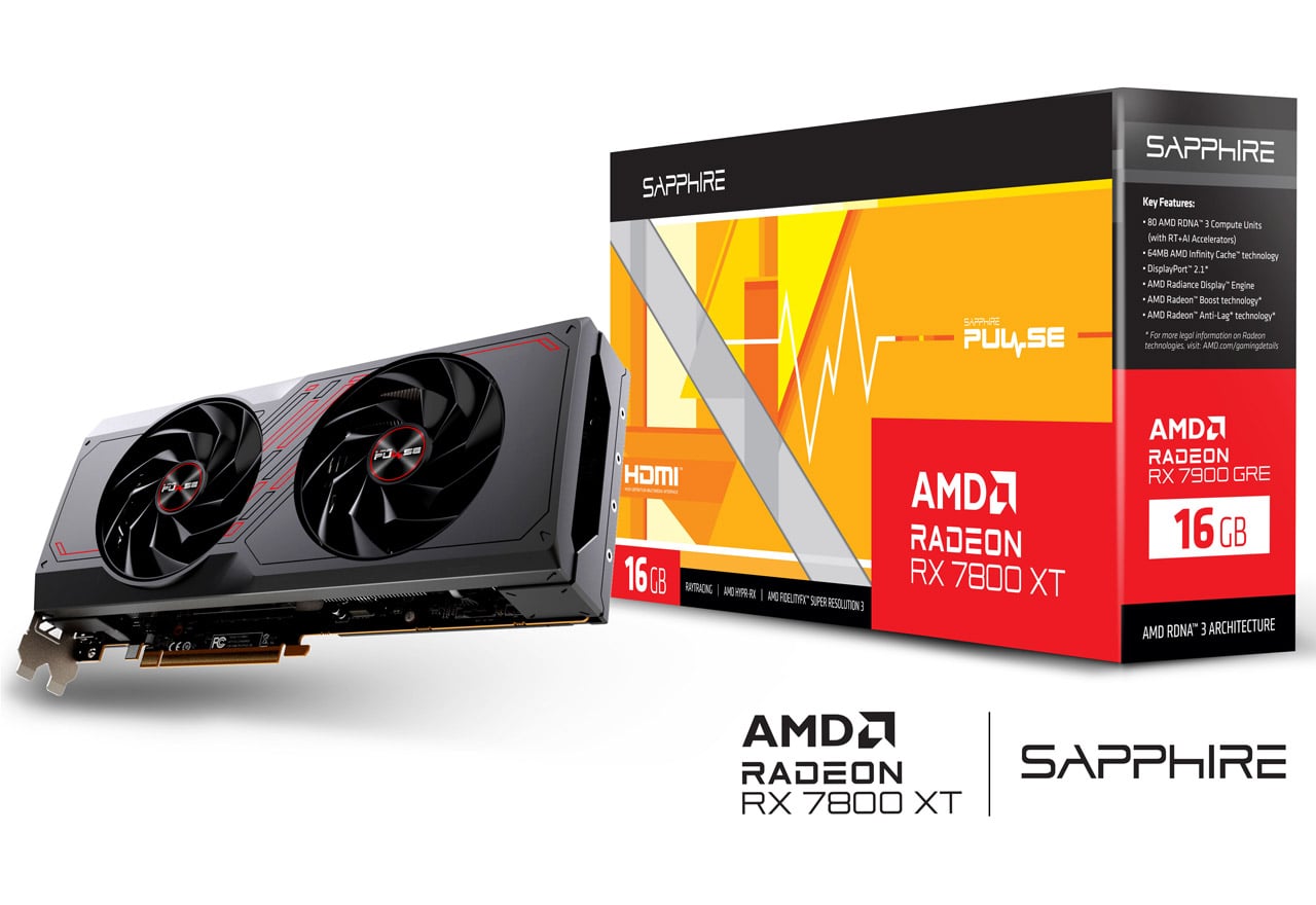 SAPPHIRE PULSE Radeon RX 7800 XT GAMING 16GB GDDR6 | SAPPHIRE