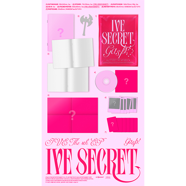 IVE Secret 4種アルバム 新品未開封 57枚 jp.ktown4u.com : IVE - ミニアルバム4集 [IVE SECRET] (Random Ver.)
