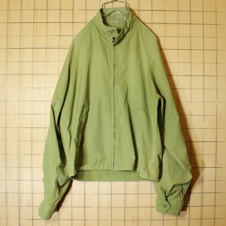60s ジャケット ブルゾン メンズS ライトグリーン TALON 無地