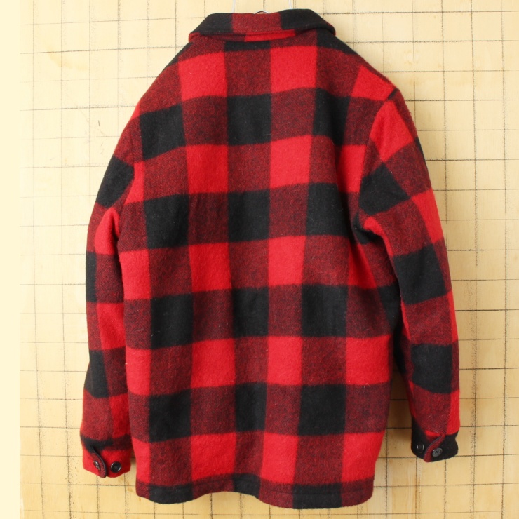 70s 80s USA製 Woolrich ウールリッチ バッファローチェック ウール