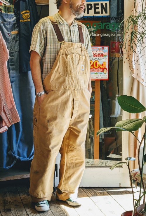 90s USA製 carhartt カーハート ダブルニー ダックオーバーオール