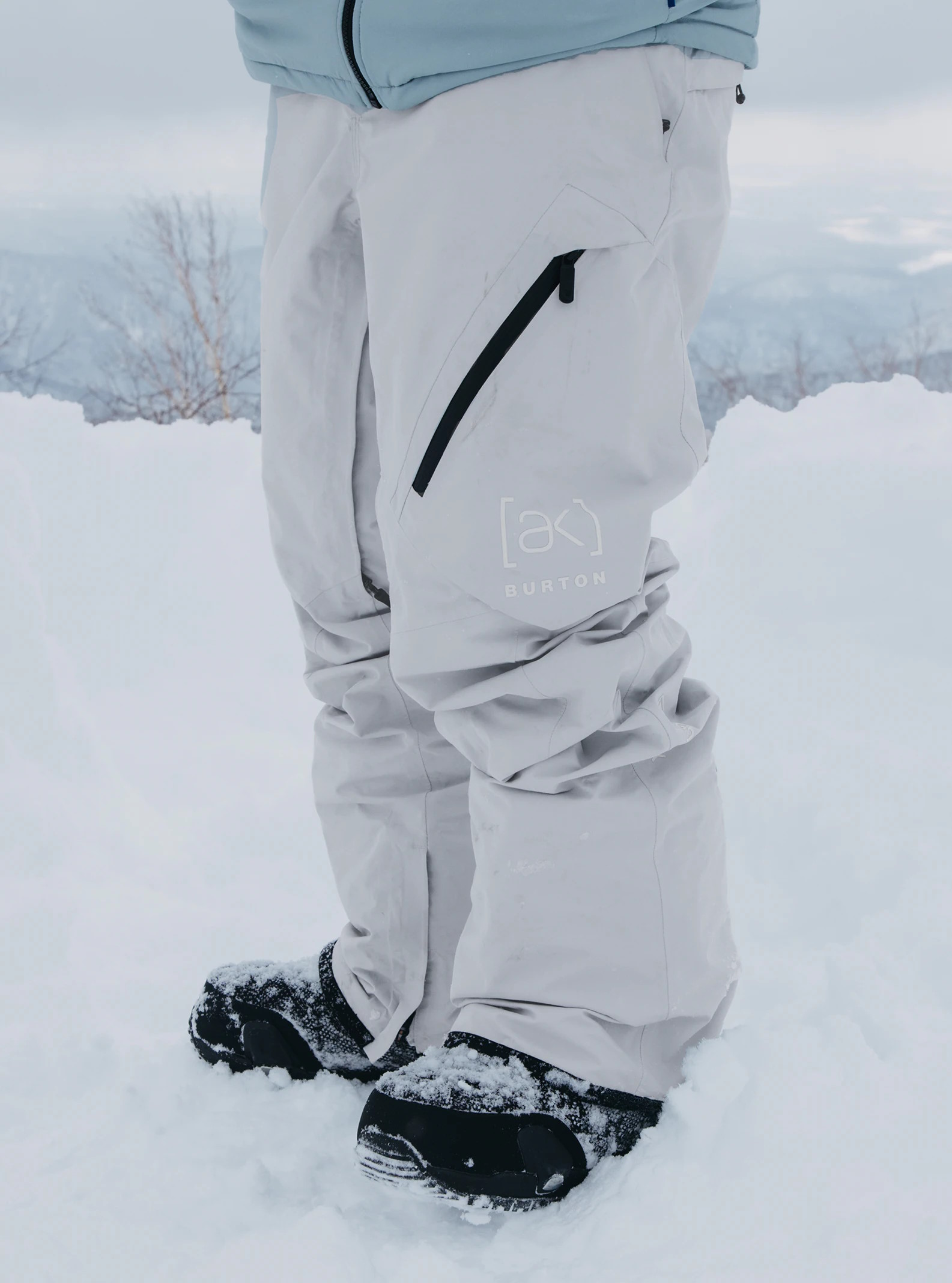 Burton AK Cyclic GORE-TEX Grey Cloud Snowboard Pants - ATBShop.co.uk