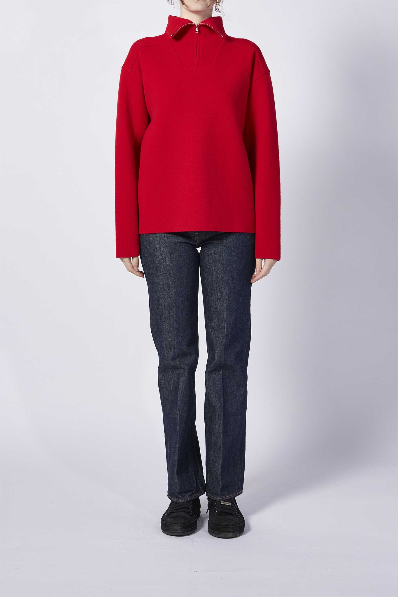 HEAVY MILANO RIB KNIT ZIP TURTLE – ATELIERMO