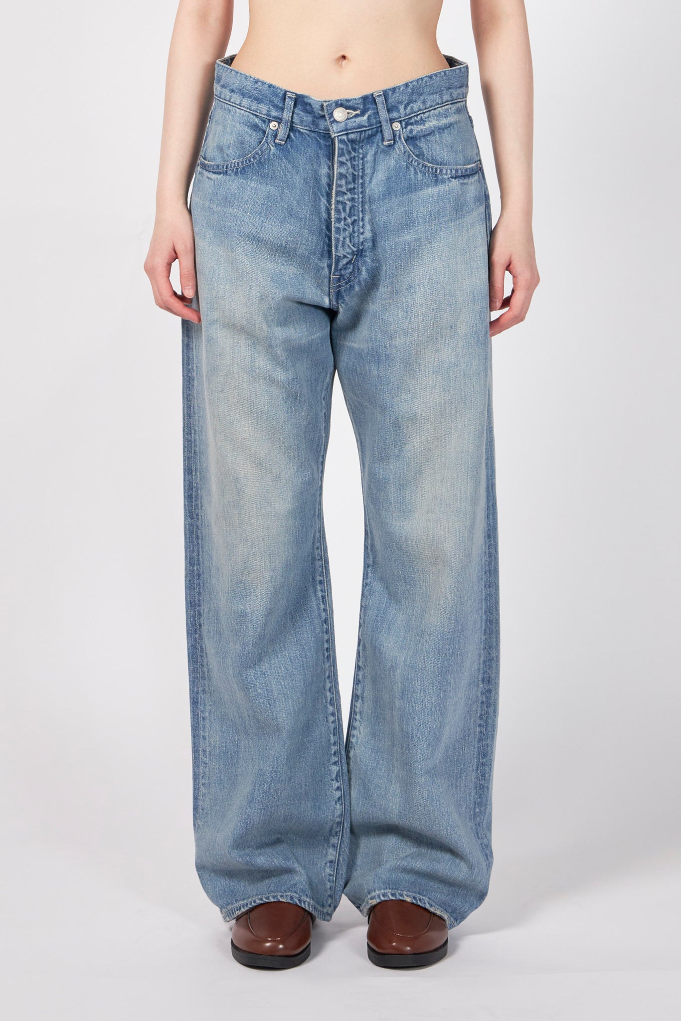 SELVEDGE FADED LIGHT DENIM PANTS – ATELIERMO
