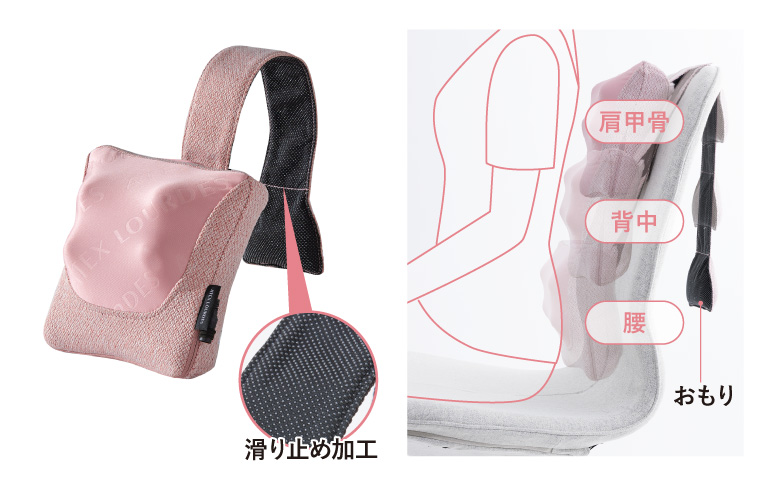 アテックス史上最小・最軽量※ 肩甲骨の間にしっかり届く「マッサージ