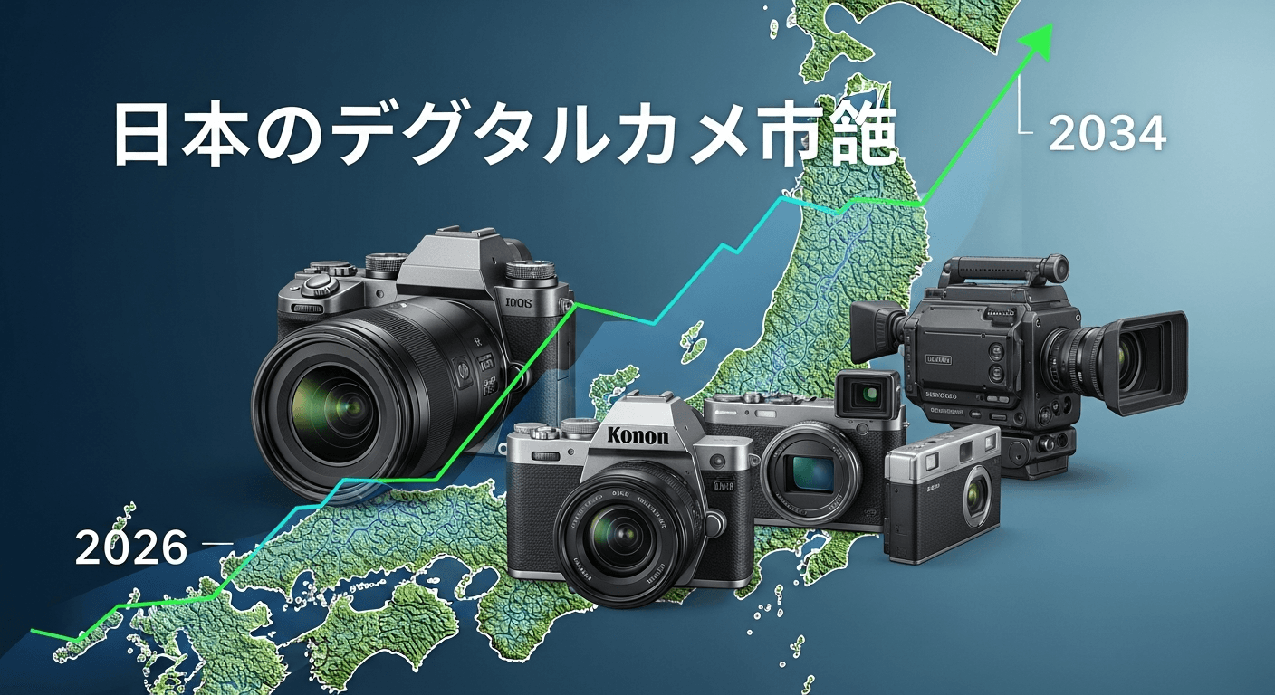 日本のデジタルカメラ市場最新動向2026：市場規模、シェア分析、成長