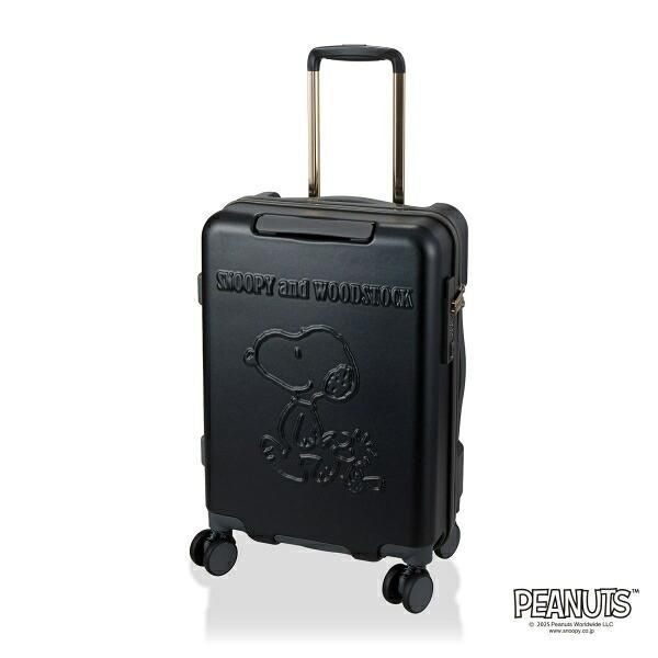 スヌーピーのクールなスーツケース。男女どちらもかっこよくきまります