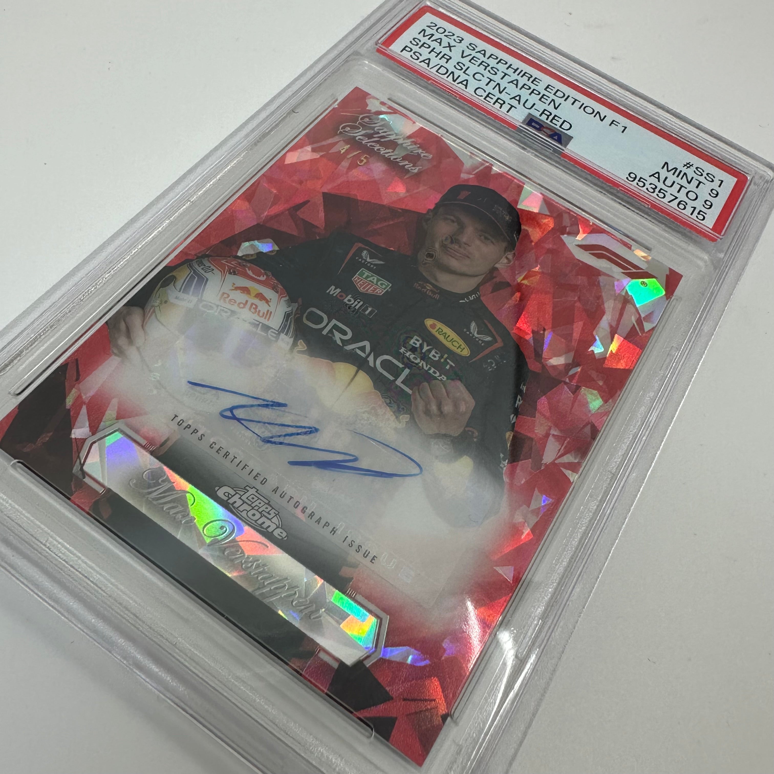PSA 9 - Red Auto 4/5 Max Verstappen - 2023 Sapphire Selections