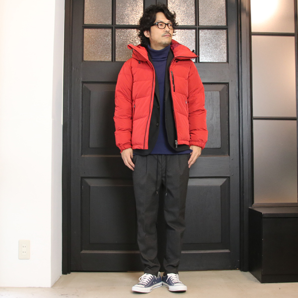 ダウン＆フェザー』割繊糸アルピニストフードダウンジャケット