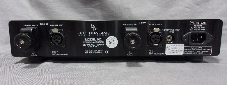 Jeff Rowland : Model 102 - 中古 | オーディオユニオン