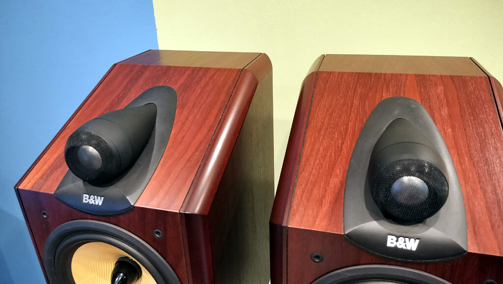 中古品】B&W ブックシェルフスピーカー CDM1NT MRレッドチェリー+