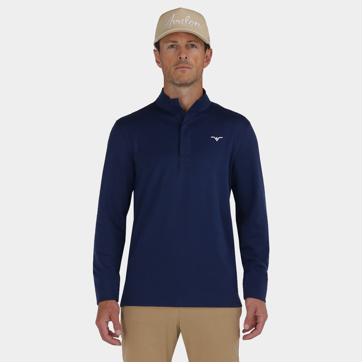 Tour Quarter Zip in Navy Blue | Avalon Modern Men's Golf Apparel