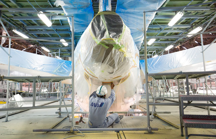 鯖塗装からトリトンへ 写真特集・ANA787 2号機リペイント