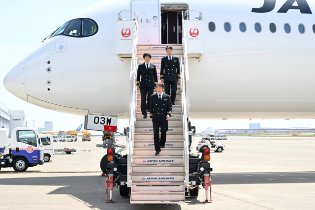 JAL A350-1000、3号機が羽田到着 3機体制でダラス4/17就航へ