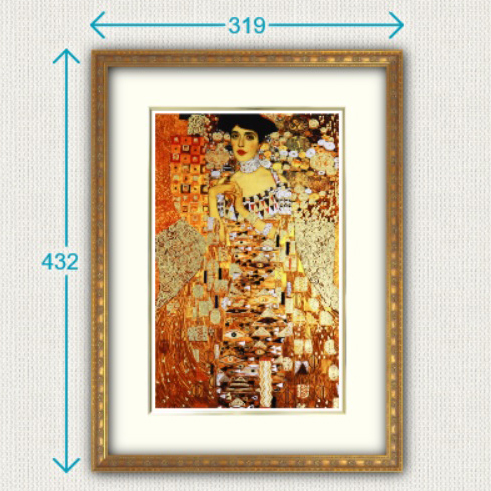 クリムト】 絵画額装品 アデーレ・ブロッホ=バウアーの肖像Ⅰ/Adele