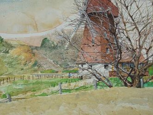 淀川の釣り人」 by 松ぼっくり｜Artmeter｜暮らしを彩るアートが