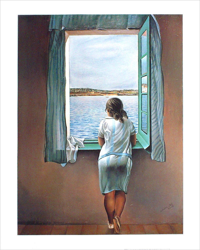 サルバドール・ダリ ポスター 窓辺の人 A3332|アート＆フレーム|絵と