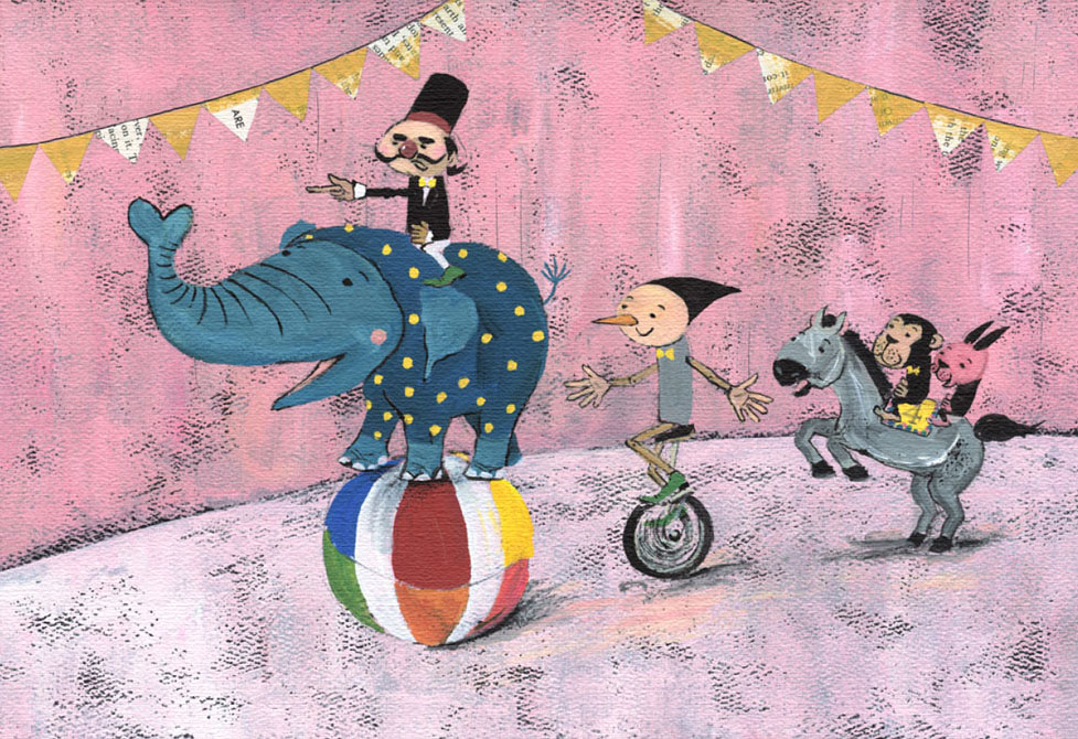 谷口智則 絵画 (版画/キャンバスジクレー) サーカス団 6779|アート