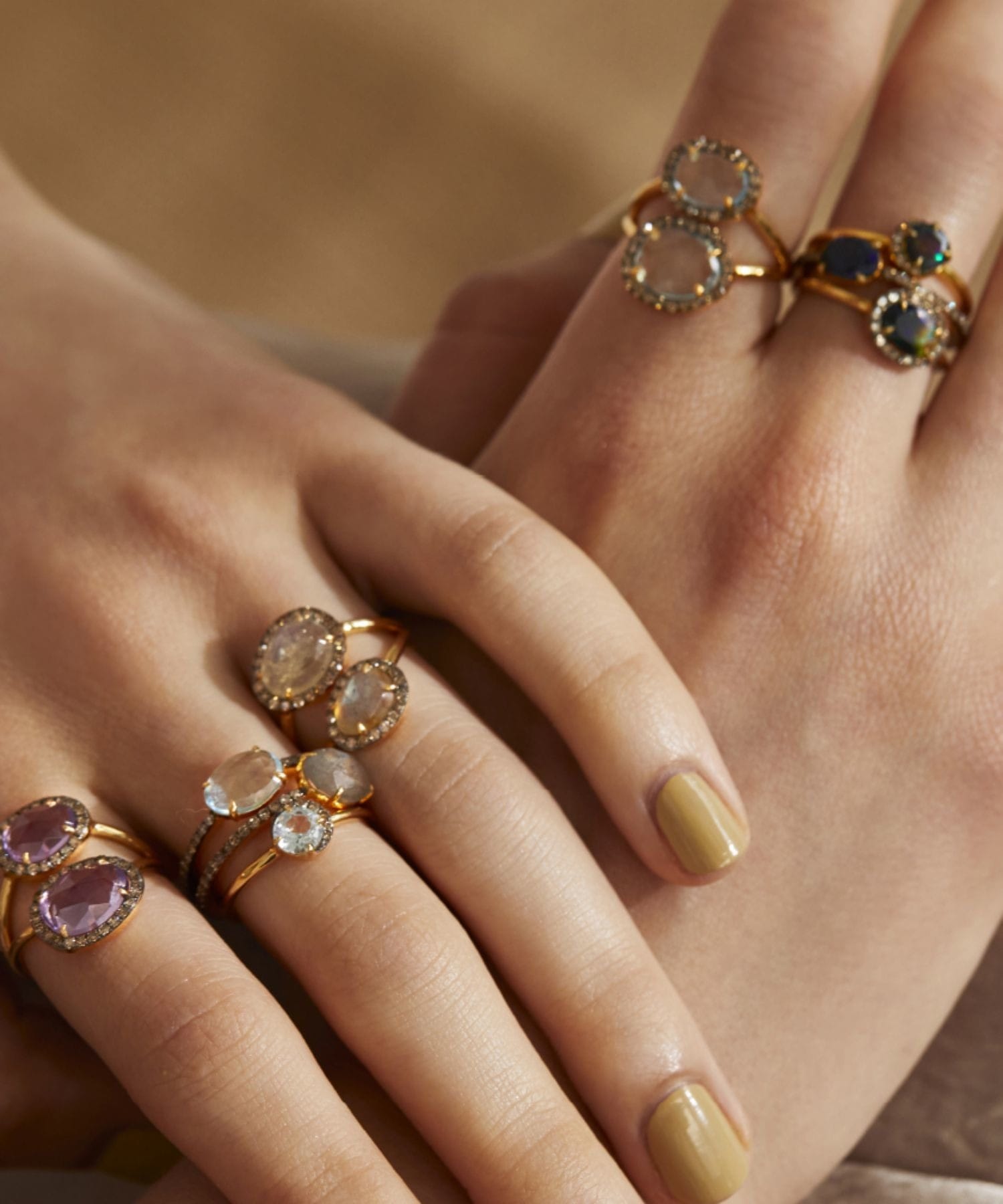 elafonisi] labradorite pave eternity ring｜ARTIDA OUD（アル