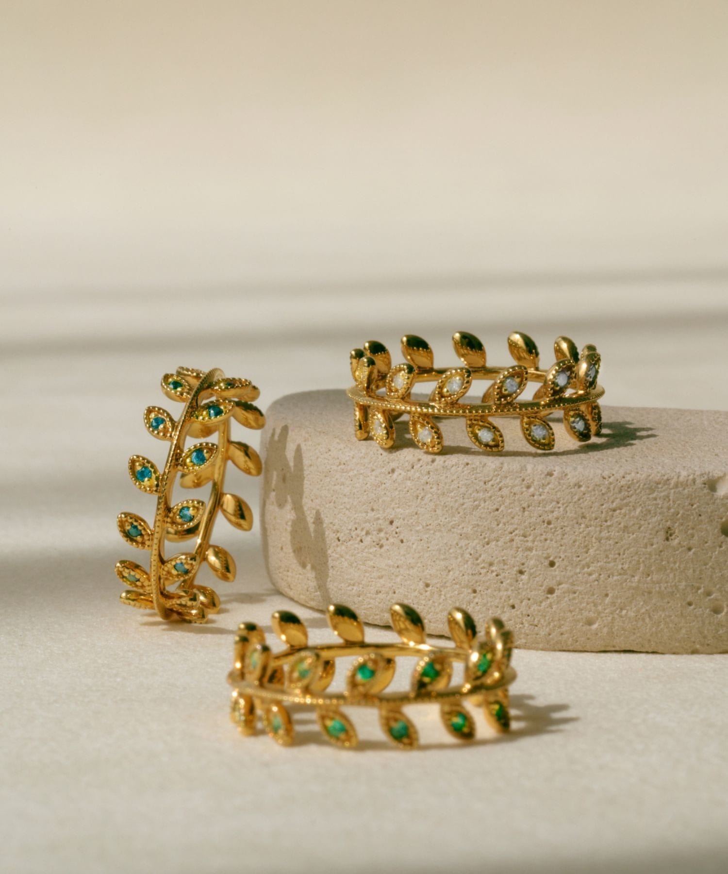 citronnier] leaf pave white diamond ring｜ARTIDA OUD（アルティーダ