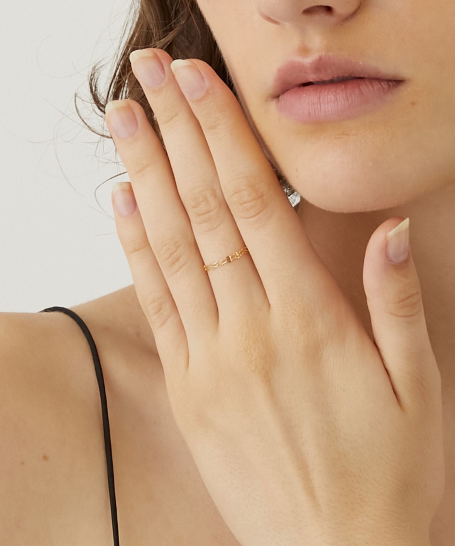 basic] K18 wide petal chain ring｜ARTIDA OUD（アルティーダ ウード）