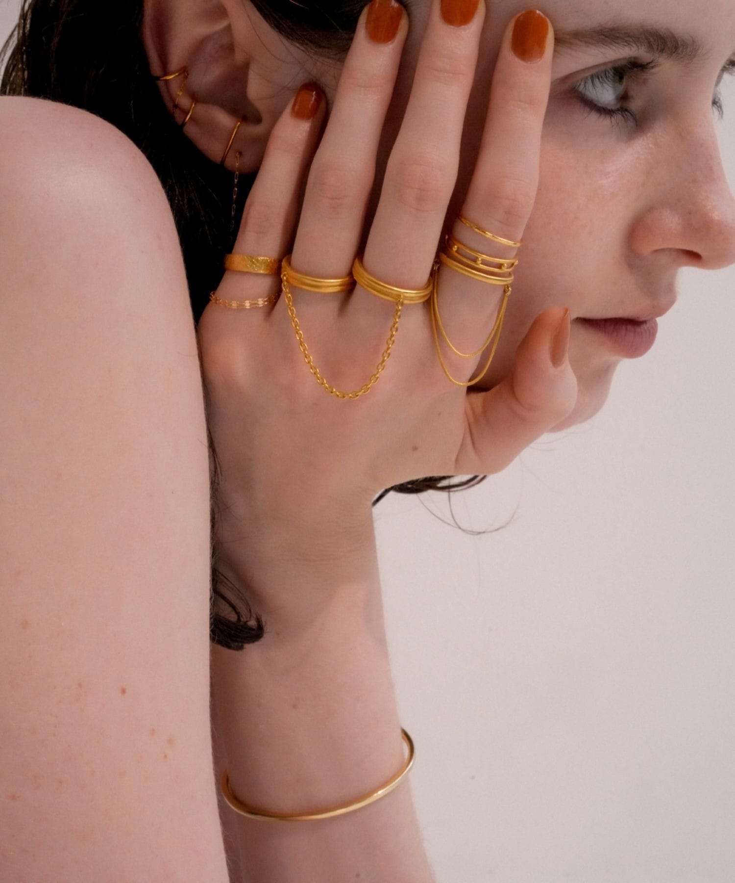 basic] K18 wide petal chain ring｜ARTIDA OUD（アルティーダ ウード）