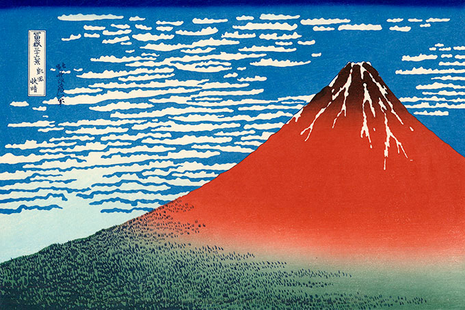 パステルアート「赤富士」 | アートセラピーパーク（色のアトリエ）