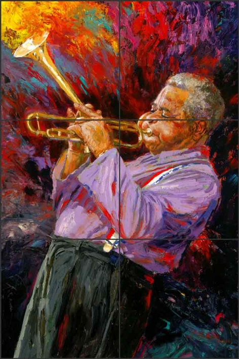 Old Time Jazz by Nenad Mirkovich Ceramic Tile Mural NMA058