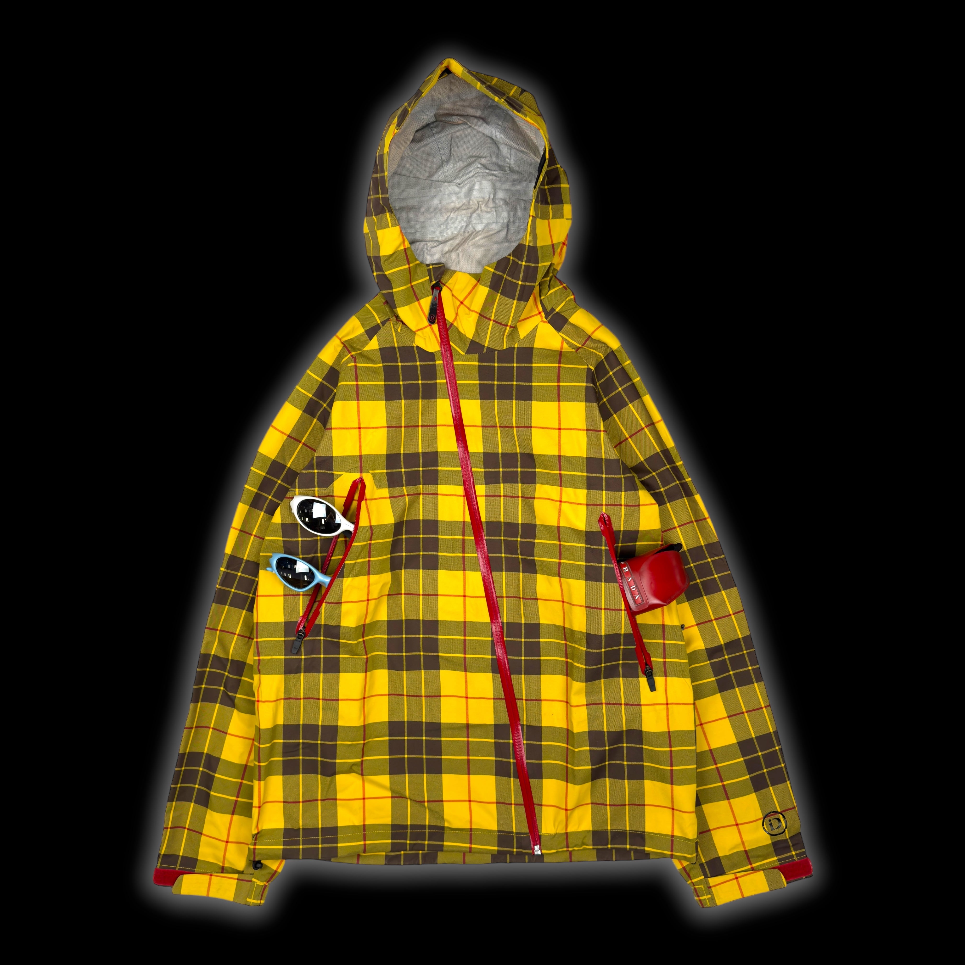 BURTON iDIOM SLANT 2.5L ASYMMETRIC JACKET - YELLOW TARTAN