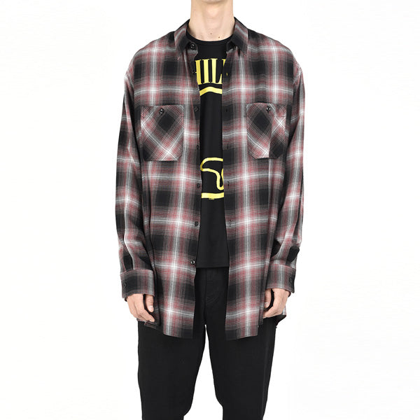 LAD MUSICIAN MODAL OMBRE CHECK SHIRT 2217-107 「Area」