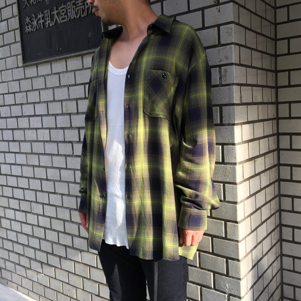 LAD MUSICIAN MODAL OMBRE CHECK SHIRT 2217-107 「Area」