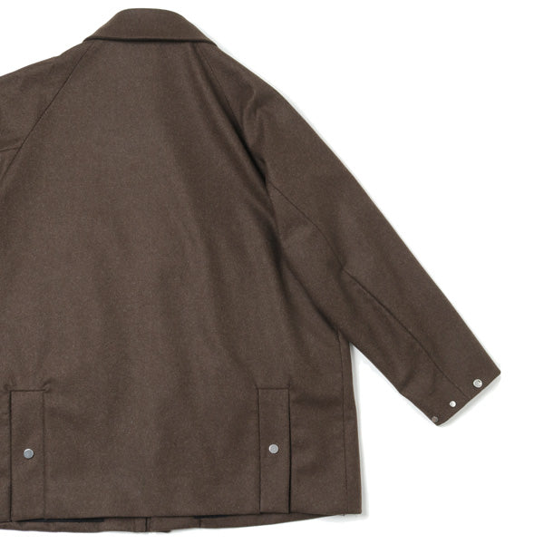 WAYFARER COAT III BLACK WOOL JAPAN FLANNEL - MARKAWARE 「Area」