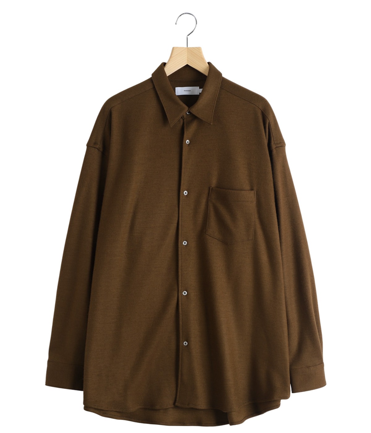 Wool Smooth Flannel Oversized Regular Collar Shirt | Graphpaper