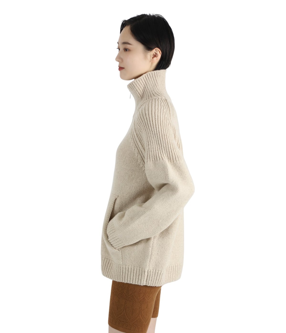 レディース】POCKET ZIP KNIT TOPS | CLANE(クラネ) / トップス ニット