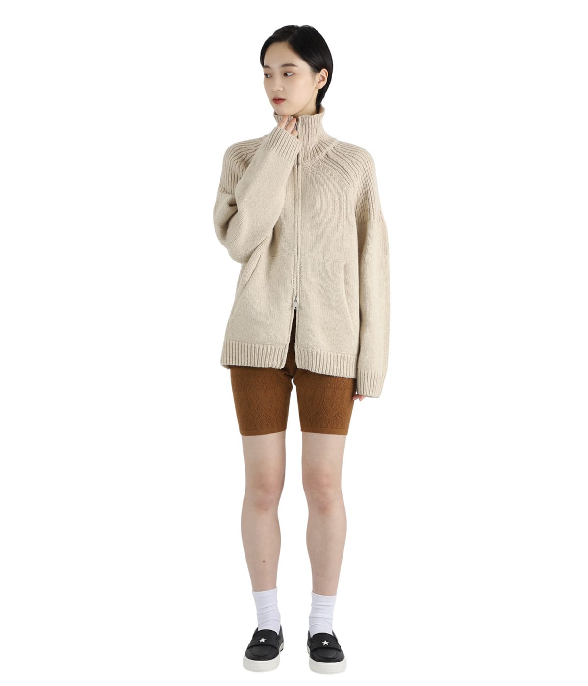 レディース】POCKET ZIP KNIT TOPS | CLANE(クラネ) / トップス ニット