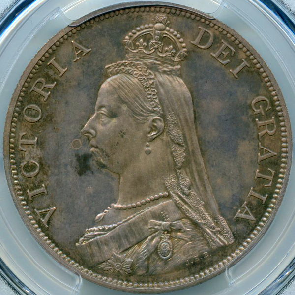 イギリス ヴィクトリア ジュビリーヘッド 1887年 2フローリン ARABIC 1