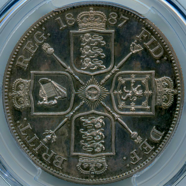 イギリス ヴィクトリア ジュビリーヘッド 1887年 2フローリン ARABIC 1