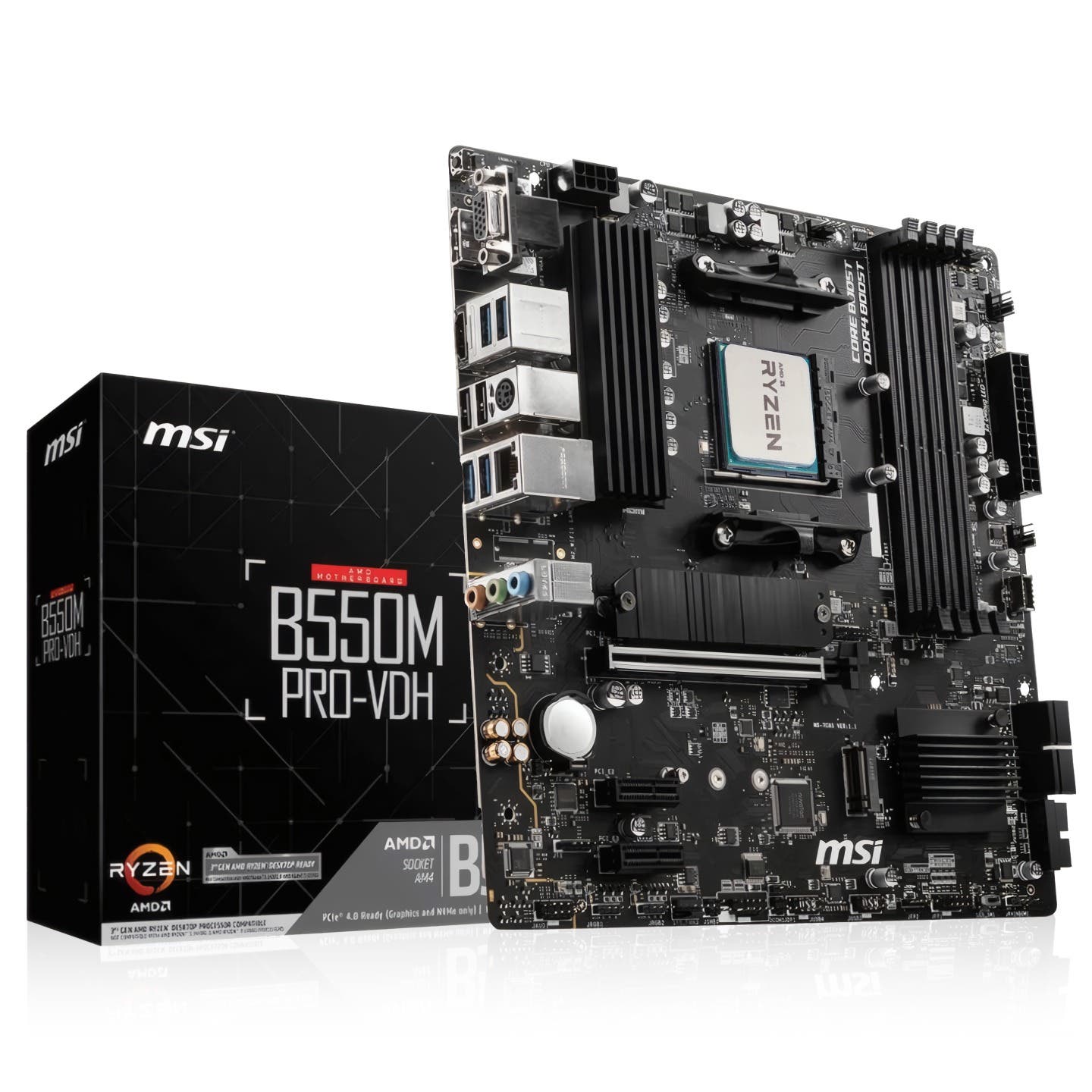 AMD Ryzen 7 5700X 8 Core 4.6GHz, MSI B550M PRO-VDH CPU Bundle