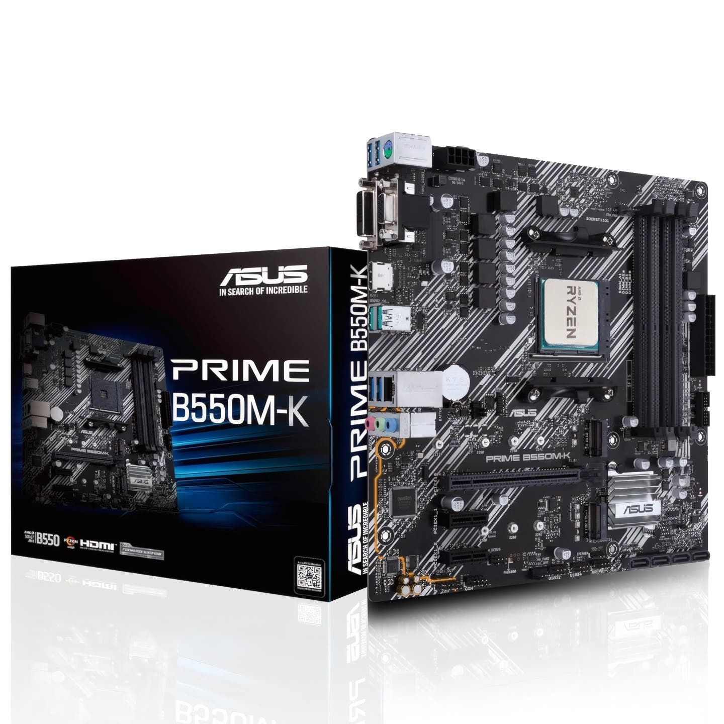 AMD Ryzen 5 5600X Six Core 4.6GHz, ASUS PRIME B550M-K Motherboard