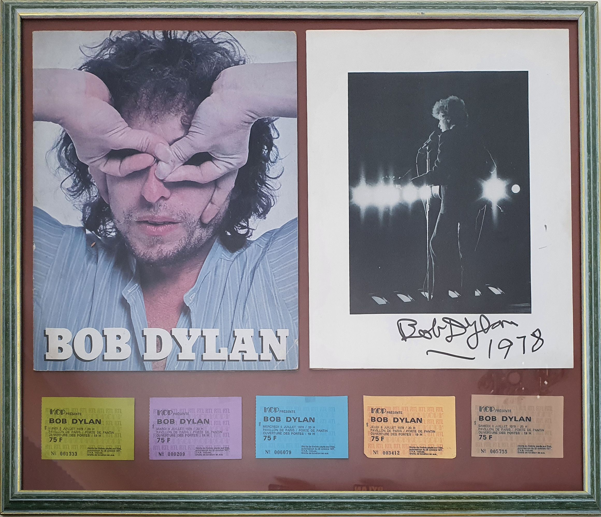 Bob Dylan 1978 World Tour Programme